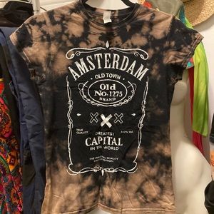 Amsterdam bleach tye dyed t shirt